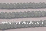 CAQ305 15.5 inches 4*7mm faceted rondelle natural aquamarine beads