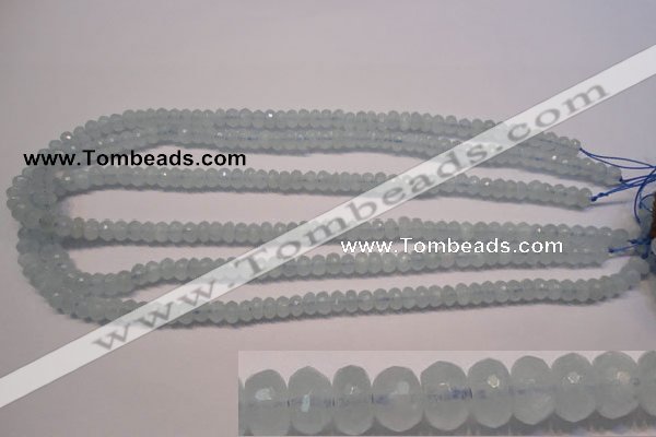 CAQ305 15.5 inches 4*7mm faceted rondelle natural aquamarine beads