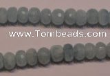 CAQ306 15.5 inches 5*8mm faceted rondelle natural aquamarine beads