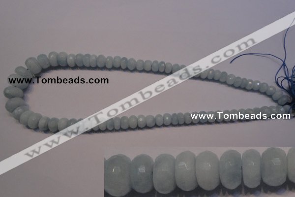 CAQ311 15.5 inches 5*7mm – 8*14mm faceted rondelle aquamarine beads