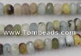 CAQ351 15.5 inches 6*8mm faceted rondelle natural aquamarine beads