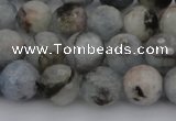 CAQ421 15.5 inches 8mm faceted round natural aquamarine beads