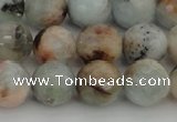 CAQ422 15.5 inches 10mm faceted round natural aquamarine beads