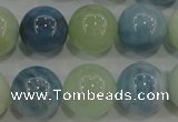 CAQ474 15.5 inches 14mm round natural aquamarine beads