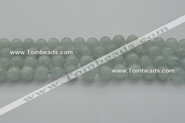 CAQ503 15.5 inches 10mm round natural aquamarine beads