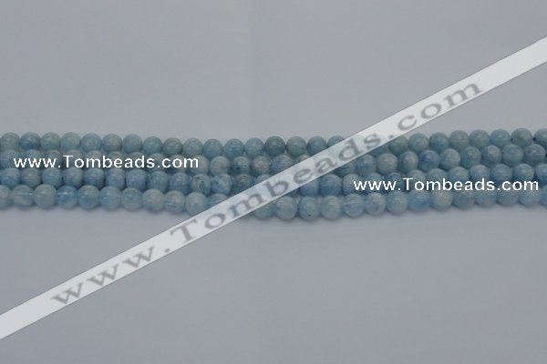 CAQ509 15.5 inches 6mm round A+ grade natural aquamarine beads