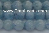 CAQ511 15.5 inches 8mm round A+ grade natural aquamarine beads