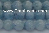 CAQ511 15.5 inches 8mm round A+ grade natural aquamarine beads