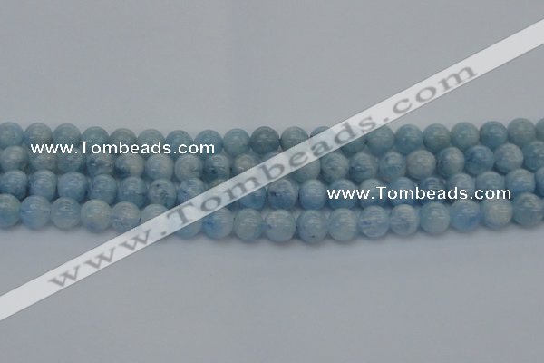 CAQ511 15.5 inches 8mm round A+ grade natural aquamarine beads