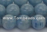 CAQ514 15.5 inches 14mm round A+ grade natural aquamarine beads