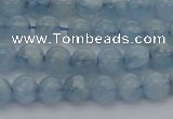 CAQ518 15.5 inches 6mm round AA grade natural aquamarine beads