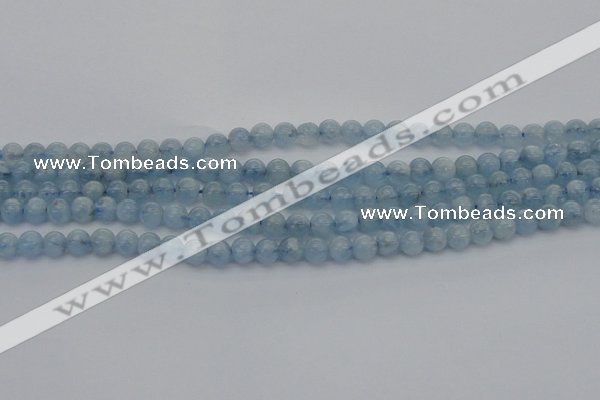 CAQ518 15.5 inches 6mm round AA grade natural aquamarine beads