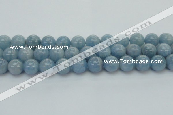 CAQ522 15.5 inches 12mm round AA grade natural aquamarine beads