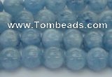 CAQ527 15.5 inches 6mm round AA+ grade natural aquamarine beads