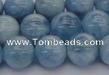 CAQ531 15.5 inches 12mm round AA+ grade natural aquamarine beads