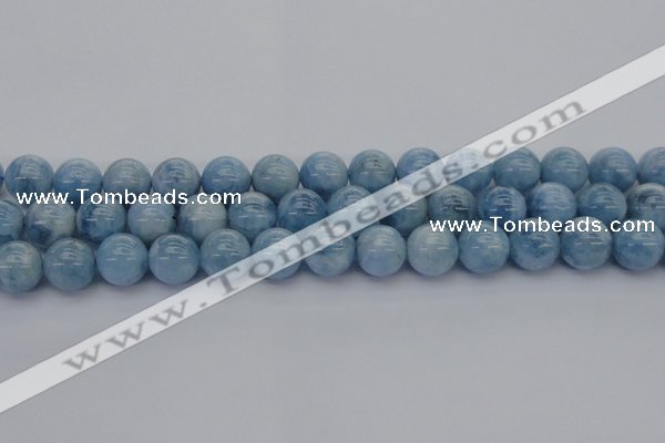 CAQ531 15.5 inches 12mm round AA+ grade natural aquamarine beads