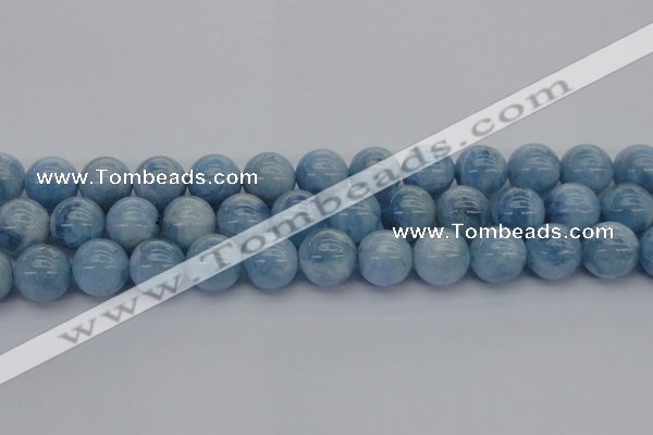 CAQ532 15.5 inches 14mm round AA+ grade natural aquamarine beads