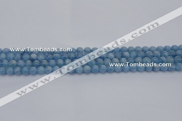 CAQ535 15.5 inches 4mm round AAA grade natural aquamarine beads