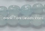 CAQ54 15.5 inches 10*15mm nugget natural aquamarine gemstone beads