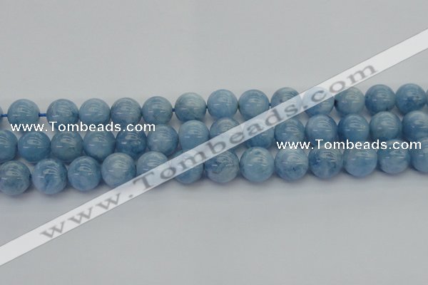 CAQ540 15.5 inches 14mm round AAA grade natural aquamarine beads