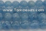 CAQ544 15.5 inches 6mm round AAAA grade natural aquamarine beads