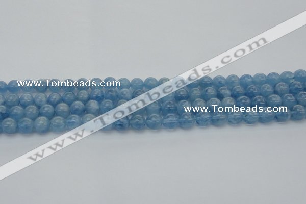 CAQ544 15.5 inches 6mm round AAAA grade natural aquamarine beads