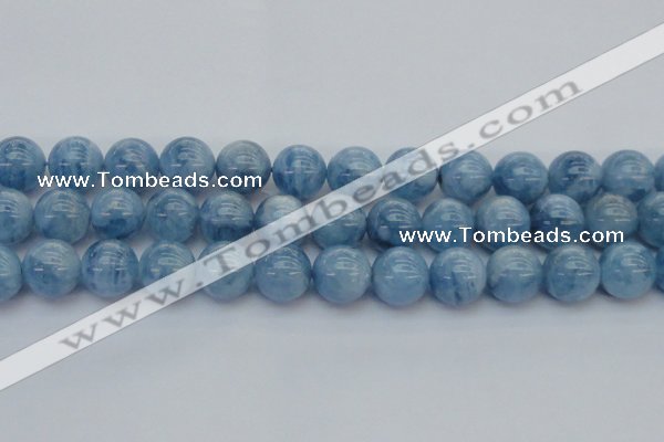 CAQ548 15.5 inches 14mm round AAAA grade natural aquamarine beads