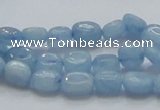 CAQ55 15.5 inches 8*9mm nugget natural aquamarine gemstone beads