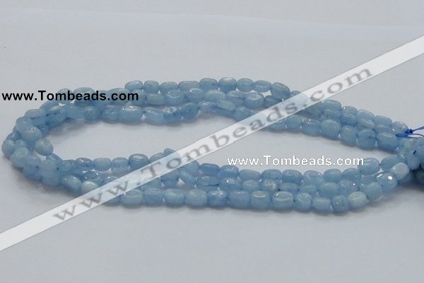 CAQ55 15.5 inches 8*9mm nugget natural aquamarine gemstone beads