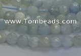 CAQ551 15.5 inches 4mm faceted round natural aquamarine beads