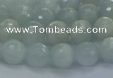 CAQ560 15.5 inches 6mm faceted round natural aquamarine beads