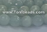 CAQ561 15.5 inches 8mm faceted round natural aquamarine beads