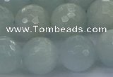 CAQ564 15.5 inches 14mm faceted round natural aquamarine beads