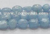 CAQ57 15.5 inches 10*12mm nugget natural aquamarine gemstone beads