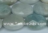 CAQ583 15.5 inches 15*20mm faceted oval aquamarine beads