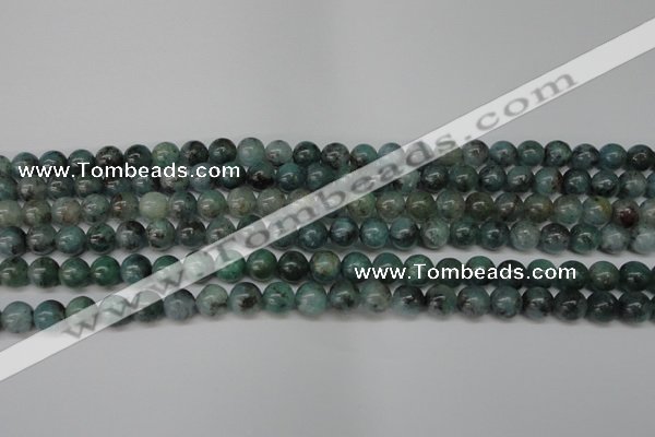 CAQ600 15.5 inches 4mm round aquamarine gemstone beads