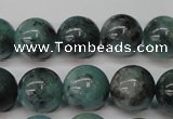 CAQ604 15.5 inches 12mm round aquamarine gemstone beads