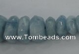 CAQ61 5*8mm – 10*16mm faceted nuggets natural aquamarine beads