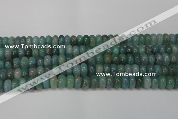 CAQ612 15.5 inches 6*10mm rondelle aquamarine gemstone beads