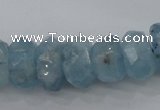 CAQ62 6*10mm – 12*18mm faceted nuggets natural aquamarine beads