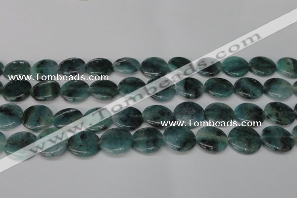 CAQ623 15.5 inches 20mm flat round aquamarine gemstone beads