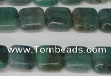 CAQ636 15.5 inches 10*10mm square aquamarine gemstone beads