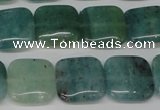 CAQ638 15.5 inches 14*14mm square aquamarine gemstone beads