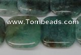 CAQ641 15.5 inches 20*20mm square aquamarine gemstone beads