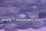 CAQ651 15.5 inches 8*12mm - 10*14mm faceted freeform aquamarine beads