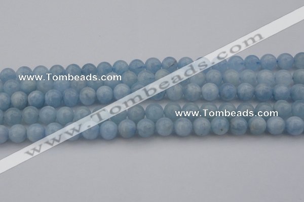 CAQ702 15.5 inches 8mm round natural aquamarine beads wholesale