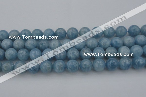 CAQ705 15.5 inches 14mm round natural aquamarine beads wholesale