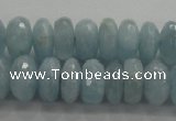 CAQ71 15.5 inches 5*9mm faceted rondelle AB grade aquamarine beads