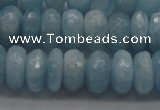 CAQ76 15.5 inches 5*9mm faceted rondelle A grade aquamarine beads