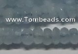 CAQ762 15.5 inches 6*10mm faceted rondelle aquamarine beads